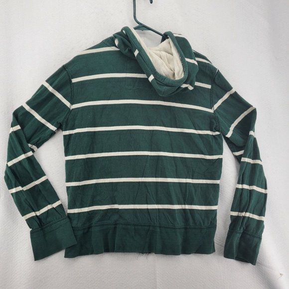 Aeropostale Sweatshirt Men's L/S Full Zip Striped w/Text Hooded Green Medium - Picture 8 of 12